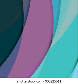 Abstract background created with colorful wavy stripes. Vector