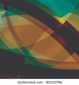 Abstract background created with colorful wavy stripes. Vector
