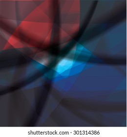 Abstract background created with colorful wavy stripes. Vector