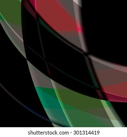 Abstract background created with colorful wavy stripes. Vector