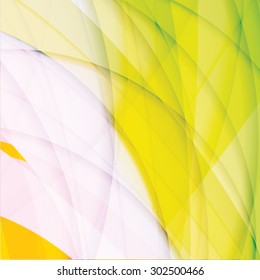 Abstract background created with colorful wavy stripes. Vector