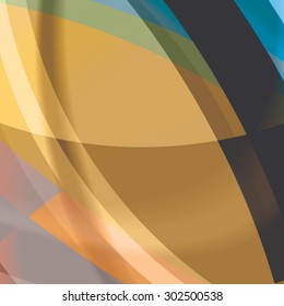 Abstract background created with colorful wavy stripes. Vector