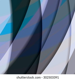 Abstract background created with colorful wavy stripes. Vector