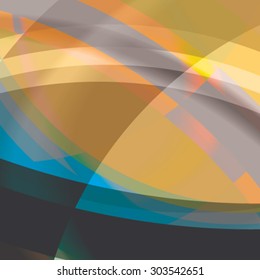 Abstract background created with colorful wavy stripes. Vector