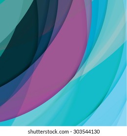 Abstract background created with colorful wavy stripes. Vector