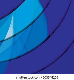 Abstract background created with colorful wavy stripes. Vector