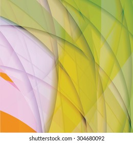 Abstract background created with colorful wavy stripes. Vector