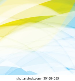 Abstract background created with colorful wavy stripes. Vector