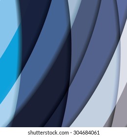 Abstract background created with colorful wavy stripes. Vector