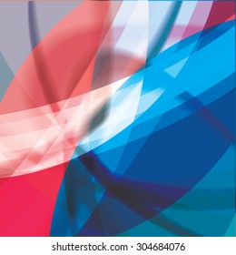 Abstract background created with colorful wavy stripes. Vector