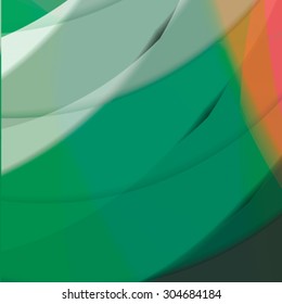 Abstract background created with colorful wavy stripes. Vector