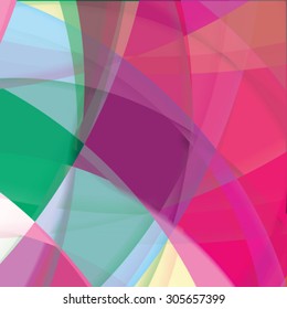 Abstract background created with colorful wavy stripes. Vector