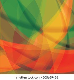 Abstract background created with colorful wavy stripes. Vector