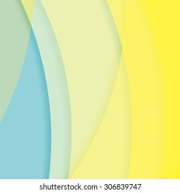 Abstract background created with colorful wavy stripes. Vector