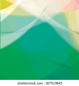 Abstract background created with colorful wavy stripes. Vector