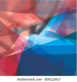 Abstract background created with colorful wavy stripes. Vector