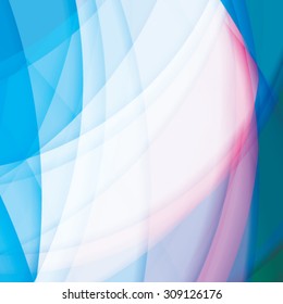 Abstract background created with colorful wavy stripes. Vector