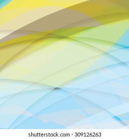 Abstract background created with colorful wavy stripes. Vector