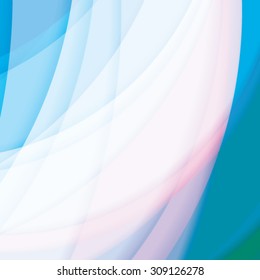 Abstract background created with colorful wavy stripes. Vector