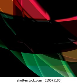 Abstract background created with colorful wavy stripes. Vector