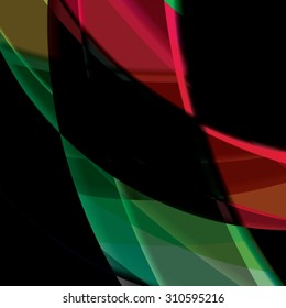 Abstract background created with colorful wavy stripes. Vector