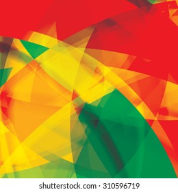 Abstract background created with colorful wavy stripes. Vector