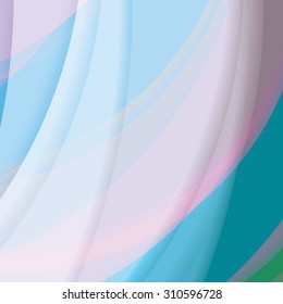 Abstract background created with colorful wavy stripes. Vector