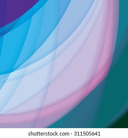 Abstract background created with colorful wavy stripes. Vector