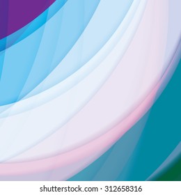 Abstract background created with colorful wavy stripes. Vector
