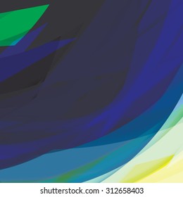 Abstract background created with colorful wavy stripes. Vector