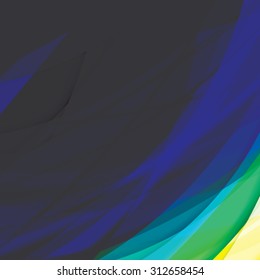 Abstract background created with colorful wavy stripes. Vector
