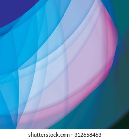Abstract background created with colorful wavy stripes. Vector