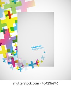 Abstract background created with plus sign and place for your own text.