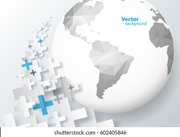 Abstract background created with plus sign.
