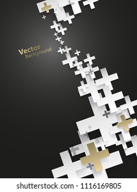 Abstract background created with plus signs. 