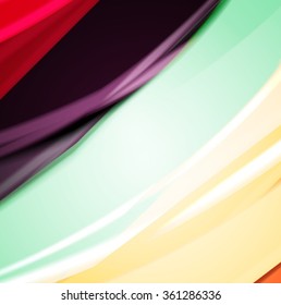 Abstract background created using colorful overlaid stripes. Vector illustration, can be used for presentations, graphic designs brochures, web design.