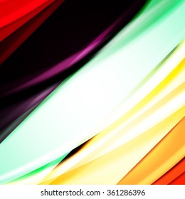 Abstract background created using colorful overlaid stripes. Vector illustration, can be used for presentations, graphic designs brochures, web design.