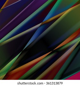 Abstract background created using colorful overlaid stripes. Vector illustration, can be used for presentations, graphic designs brochures, web design.