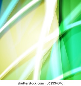 Abstract background created using colorful overlaid stripes. Vector illustration, can be used for presentations, graphic designs brochures, web design.