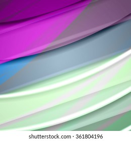 Abstract background created using colorful overlaid stripes. Vector illustration, can be used for presentations, graphic designs brochures, web design.