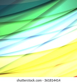Abstract background created using colorful overlaid stripes. Vector illustration, can be used for presentations, graphic designs brochures, web design.
