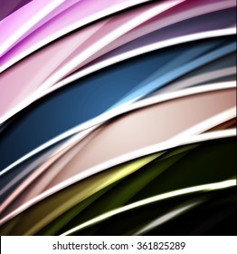 Abstract background created using colorful overlaid stripes. Vector illustration, can be used for presentations, graphic designs brochures, web design.