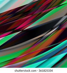 Abstract background created using colorful overlaid stripes. Vector illustration, can be used for presentations, graphic designs brochures, web design.