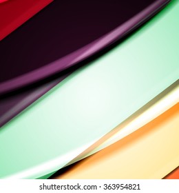 Abstract background created using colorful overlaid stripes. Vector illustration, can be used for presentations, graphic designs brochures, web design.