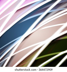 Abstract background created using colorful overlaid stripes. Vector illustration, can be used for presentations, graphic designs brochures, web design.