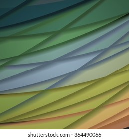 Abstract background created using colorful overlaid stripes. Vector illustration, can be used for presentations, graphic designs brochures, web design.