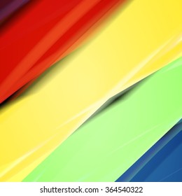 Abstract background created using colorful overlaid stripes. Vector illustration, can be used for presentations, graphic designs brochures, web design.