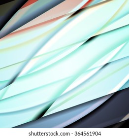 Abstract background created using colorful overlaid stripes. Vector illustration, can be used for presentations, graphic designs brochures, web design.