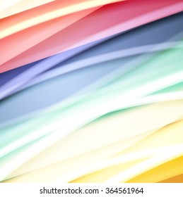 Abstract background created using colorful overlaid stripes. Vector illustration, can be used for presentations, graphic designs brochures, web design.