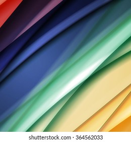 Abstract background created using colorful overlaid stripes. Vector illustration, can be used for presentations, graphic designs brochures, web design.